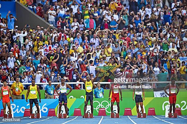 Summer Olympics: Japan Yoshihide Kiryu , Saint Lucia Jahvid Best Great Britain James Dasaolu , Jamaica Usain Bolt , Trinidad and Tobago Richard...