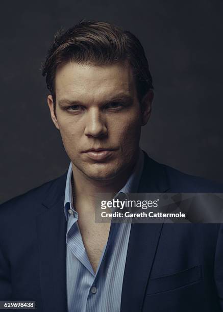 Actor Jake Lacy is photographed at the 13th annual Dubai International Film Festival held at the Madinat Jumeriah Complex on December 8, 2016 in...