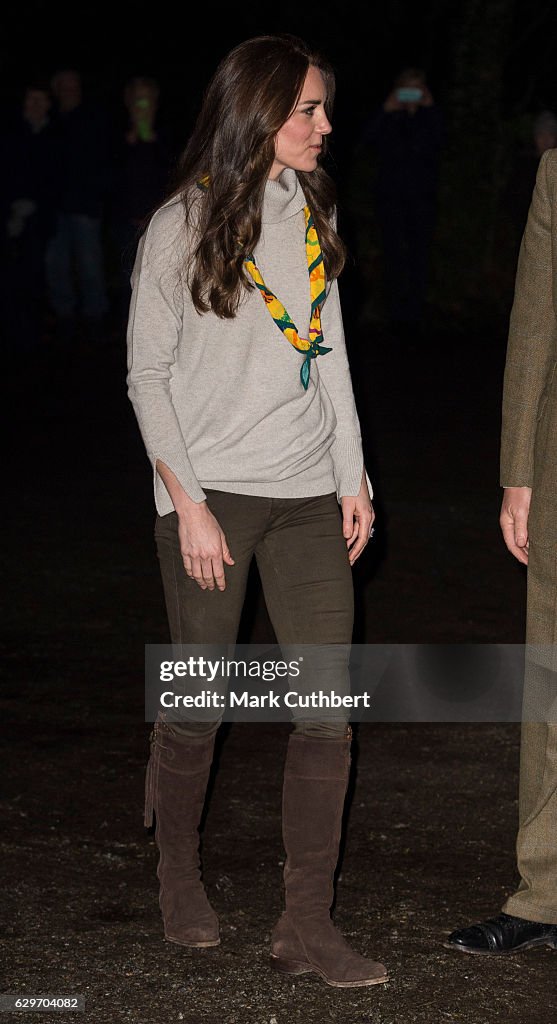 The Duchess Of Cambridge Attends A Cub Scout Pack Meeting To Celebrate 100 Years Of Cubs
