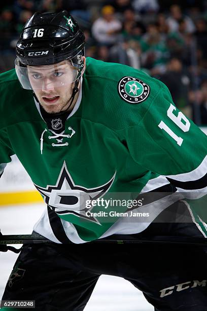 Jason Dickinson of the Dallas Stars skates against the Nashville Predators at the American Airlines Center on December 8, 2016 in Dallas, Texas.
