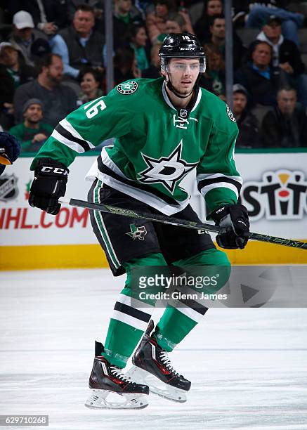 Jason Dickinson of the Dallas Stars skates against the Nashville Predators at the American Airlines Center on December 8, 2016 in Dallas, Texas.