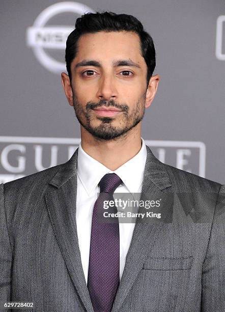 Actor Riz Ahmed attends the premiere of Walt Disney Pictures and Lucasfilms' 'Rogue One: A Star Wars Story' at the Pantages Theatre on December 10,...