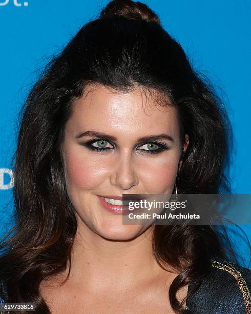 Actress Amber Hodgkiss attends the 4th annual UNICEF Masquerade Ball at Clifton's Cafeteria on October 27, 2016 in Los Angeles, California.