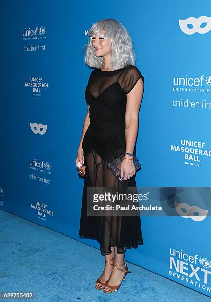 Actress Allie Gonino attends the 4th annual UNICEF Masquerade Ball at Clifton's Cafeteria on October 27, 2016 in Los Angeles, California.