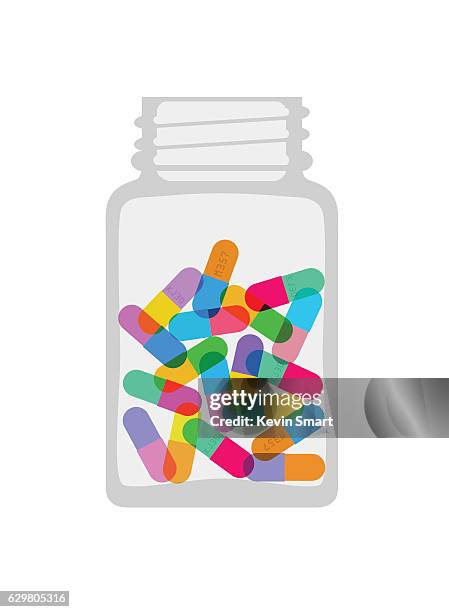 pills and capsules - tablet vertical stock illustrations