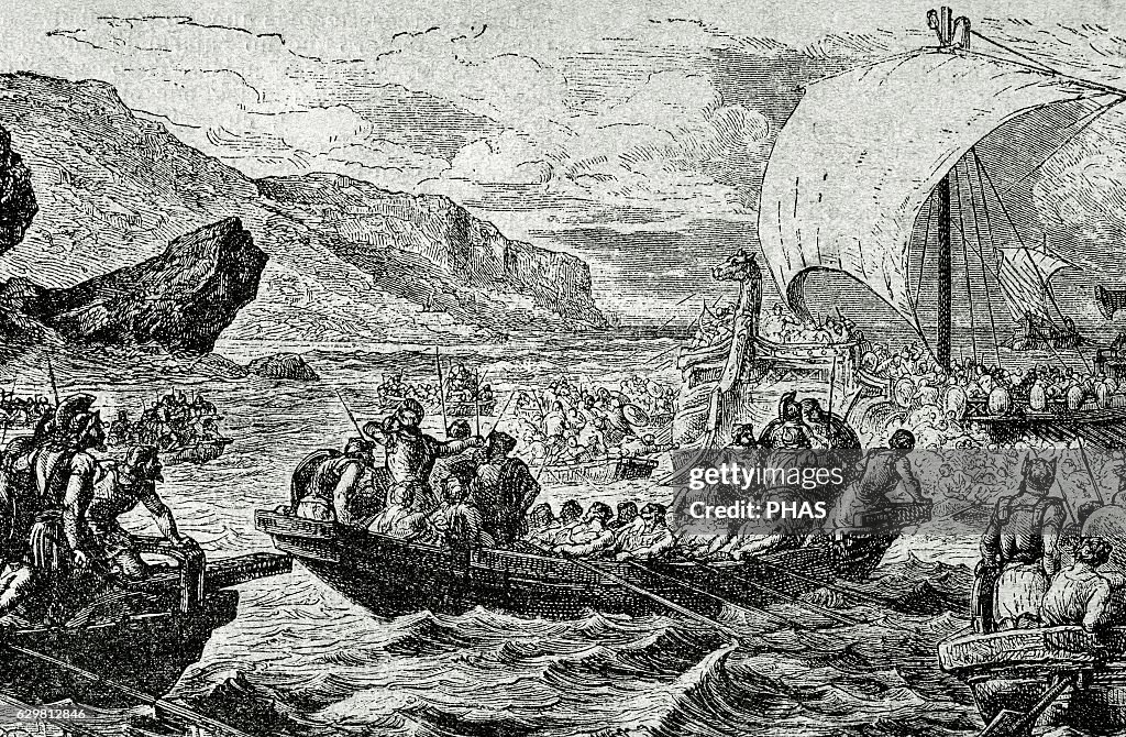 Melissus of Samos (5th century BC). Thrid and last member of the ancient school of Eleathic philosoply. Engraving.