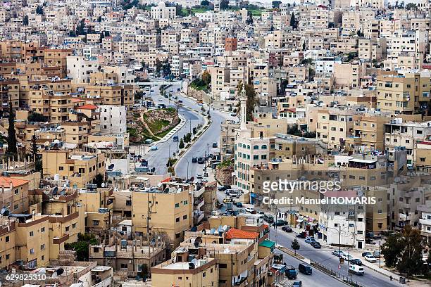 cityscape of amman - ヨルダン ストックフォトと画像