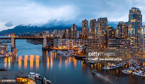 burrard bridge, vancouver, british columbia, canada - vancouver canada stock pictures, royalty-free photos & images