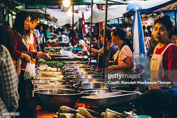 market in asia - thailand food stock-fotos und bilder