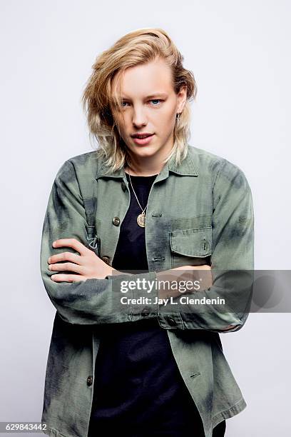 Actress Erika Linder, from the film Below Her Mouth, poses for a portraits at the Toronto International Film Festival for Los Angeles Times on...
