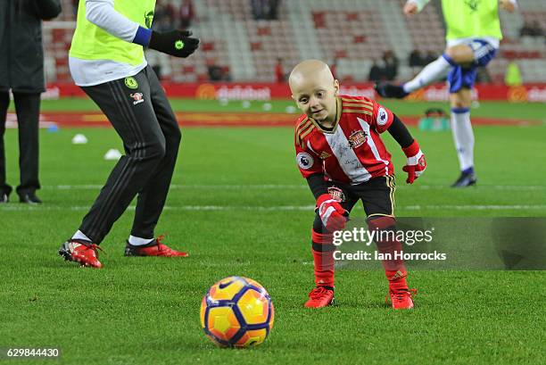 Bradley Lowery prior to the Premier League match between Sunderland and Chelsea at Stadium of Light on December 14, 2016 in Sunderland, England.