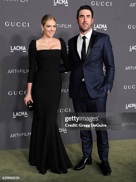 Actress/model Kate Upton and MLB player Justin Verlander arrive at the 2016 LACMA Art + Film Gala Honoring Robert Irwin And Kathryn Bigelow Presented...