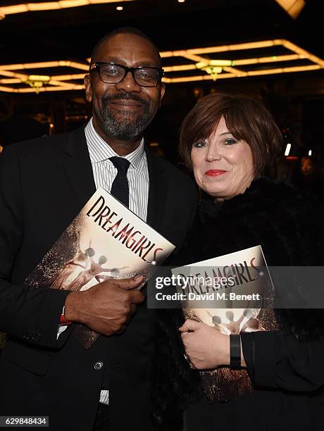 Lenny Henry and Lisa Makin attend the press night performance of "Dreamgirls" at The Savoy Theatre on December 14, 2016 in London, England.