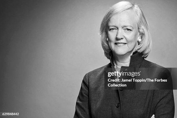 President and Chief Executive Officer of Hewlett Packard Enterprise, Meg Whitman is photographed for Forbes Magazine in May 2016 in New York City....