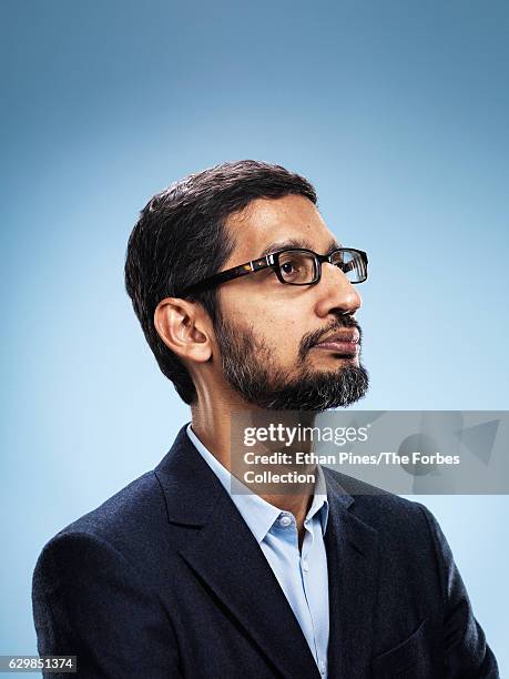 Chief Executive Officer of Google, Sundar Pichai is photographed for Forbes Magazine on May 27, 2016 in Mountain View, California. PUBLISHED IMAGE....