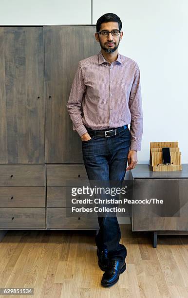 Chief Executive Officer of Google, Sundar Pichai is photographed for Forbes Magazine on May 13, 2016 in Mountain View, California. CREDIT MUST READ:...