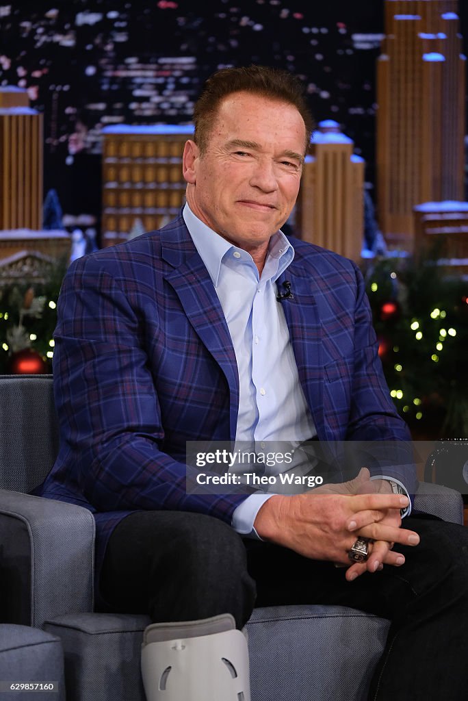 Arnold Schwarzenegger Visits "The Tonight Show Starring Jimmy Fallon"