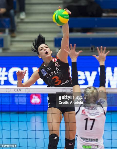 Tijana Boskovic of Eczacibasi VitrA in action during the Volleyball European Champions League, Group D match between Dresdner SC and Eczacibasi VitrA...