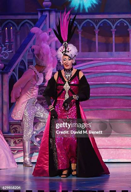 Paul O'Grady attends the Opening Night performance of "Cinderella" at London Palladium on December 14, 2016 in London, England.