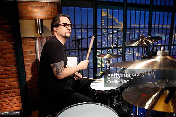 Episode 462 -- Pictured: Dave Lombardo of the band Suicidal Tendencies sits in with the 8G Band on December 14, 2016 --