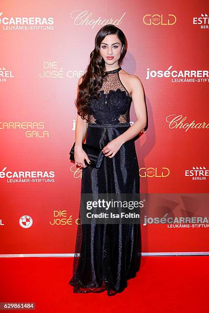Singer Sarah Ego attends the 22th Annual Jose Carreras Gala on December 14, 2016 in Berlin, Germany.