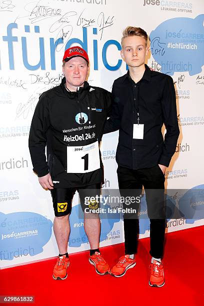 Iron man Joey Kelly and Luke Christopher attend the 22th Annual Jose Carreras Gala on December 14, 2016 in Berlin, Germany.