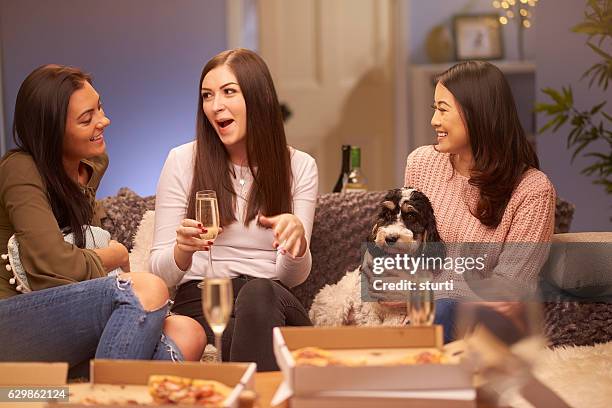 girl's together - girls' night in stock pictures, royalty-free photos & images