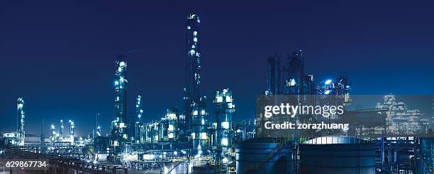 chemical & petrochemical plant, oil refinery - chemical plants stock pictures, royalty-free photos & images