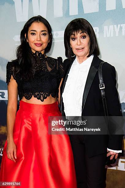 Iazua Larios and Marie Versini attend the 'Winnetou - Eine neue Welt' premiere at Delphi on December 14, 2016 in Berlin, Germany.