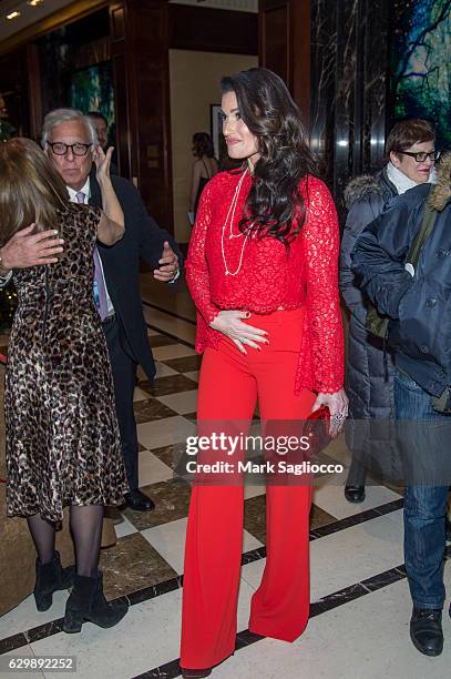 Actress/Singer Idina Menzel attends the "Baby It's Cold Outside" 2016 Revlon Holiday Concert For The Rainforest Fund Gala at JW Marriott Essex House...