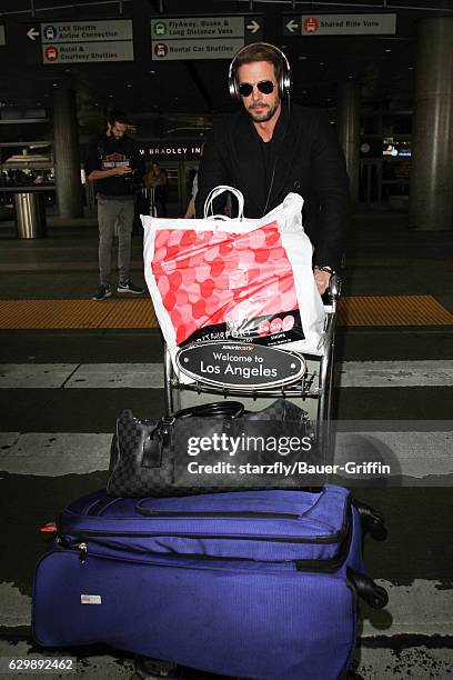 William Levy is seen at LAX on December 14, 2016 in Los Angeles, California.