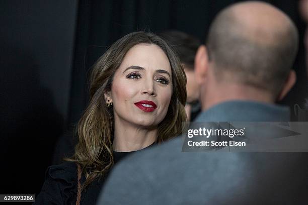 Eliza Dushku on the red carpet before the Special Boston screening of Patriots Day at Wang Theatre on December 14, 2016 in Boston, Massachusetts.