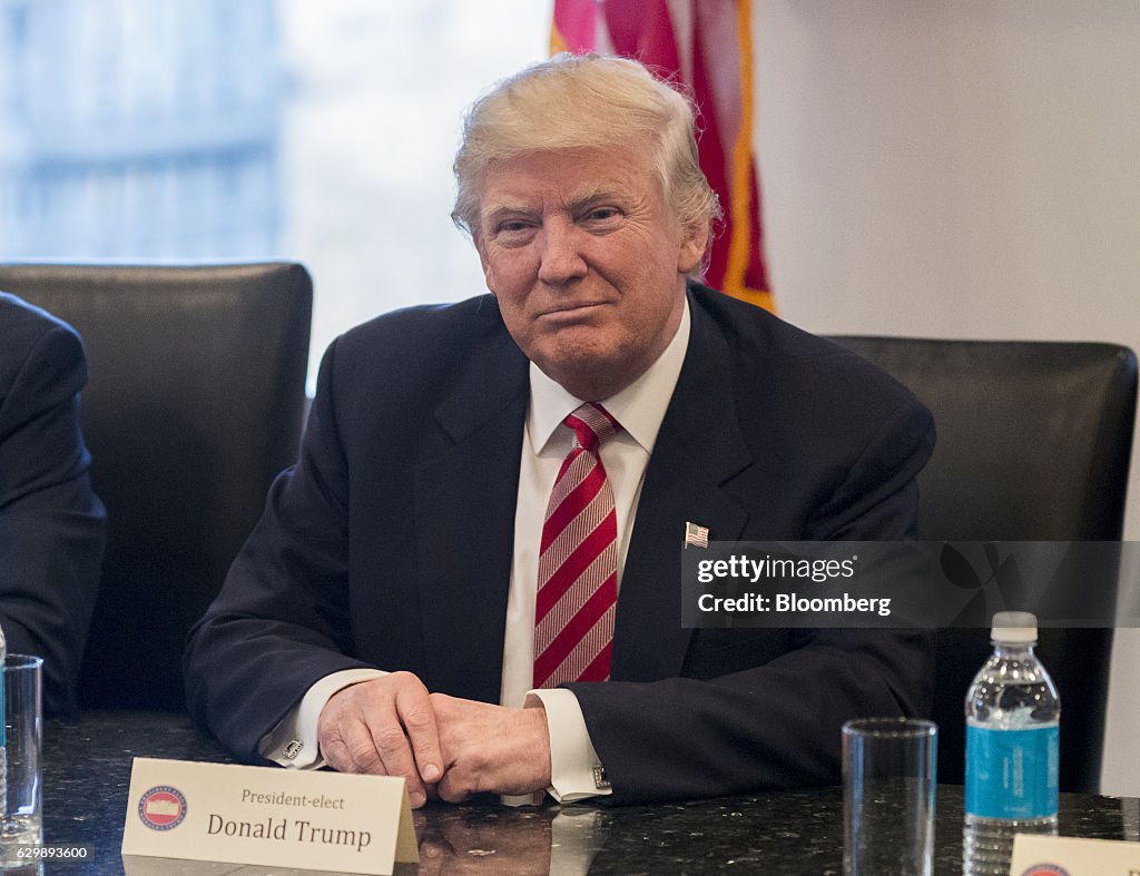 Political And Business Visitors At Trump Tower During President-Elect's Transition To The White House