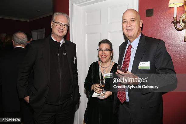 Eric Singer, Laura Rasmussen and Scott Rasmussen attend Calvin Coolidge Presidential Foundation Annual Gala at 3 West Club on December 14, 2016 in...