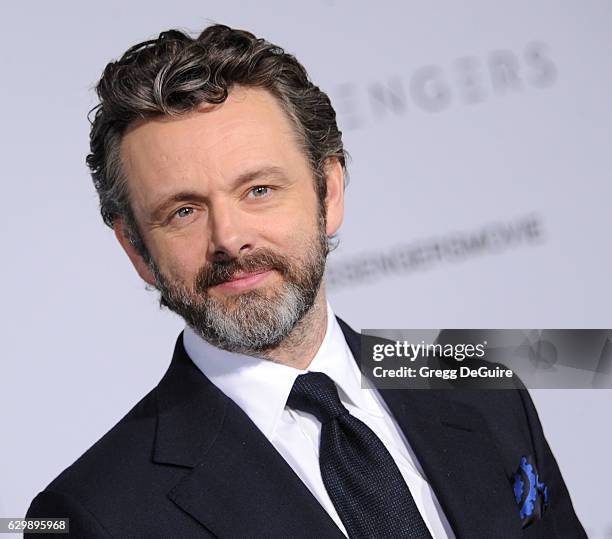 Actor Michael Sheen arrives at the premiere of Columbia Pictures' "Passengers" at Regency Village Theatre on December 14, 2016 in Westwood,...