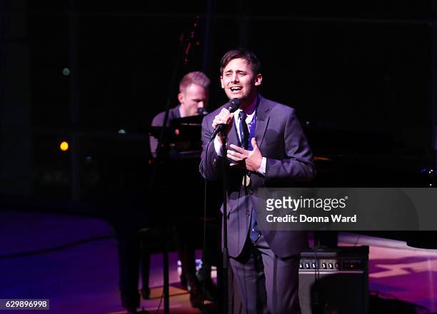 Benj Pasek and Justin Paul attend the 2016 ASCAP Foundation Honors at Frederick P. Rose Hall, Jazz at Lincoln Center on December 14, 2016 in New York...