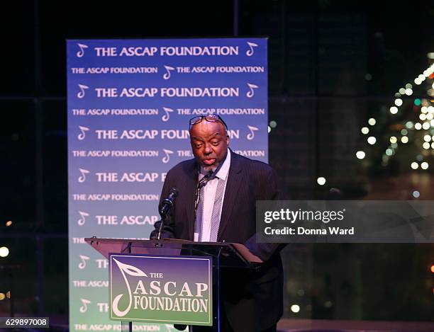 Stanley Crouch attends the 2016 ASCAP Foundation Honors at Frederick P. Rose Hall, Jazz at Lincoln Center on December 14, 2016 in New York City.