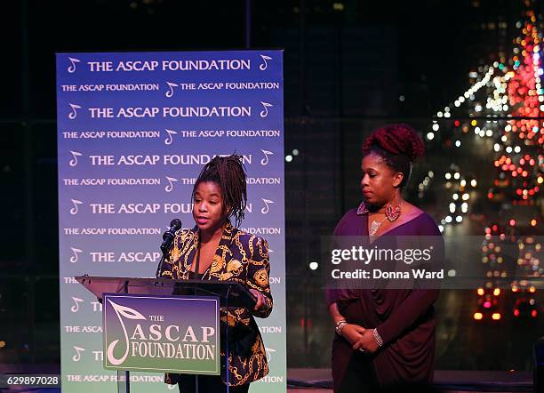 Nicole Ashford and Asia Ashford attend the 2016 ASCAP Foundation Honors at Frederick P. Rose Hall, Jazz at Lincoln Center on December 14, 2016 in New...