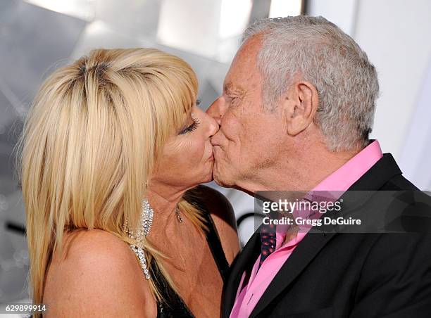 Actress Suzanne Somers and husband Alan Hamel arrive at the premiere of Columbia Pictures' "Passengers" at Regency Village Theatre on December 14,...