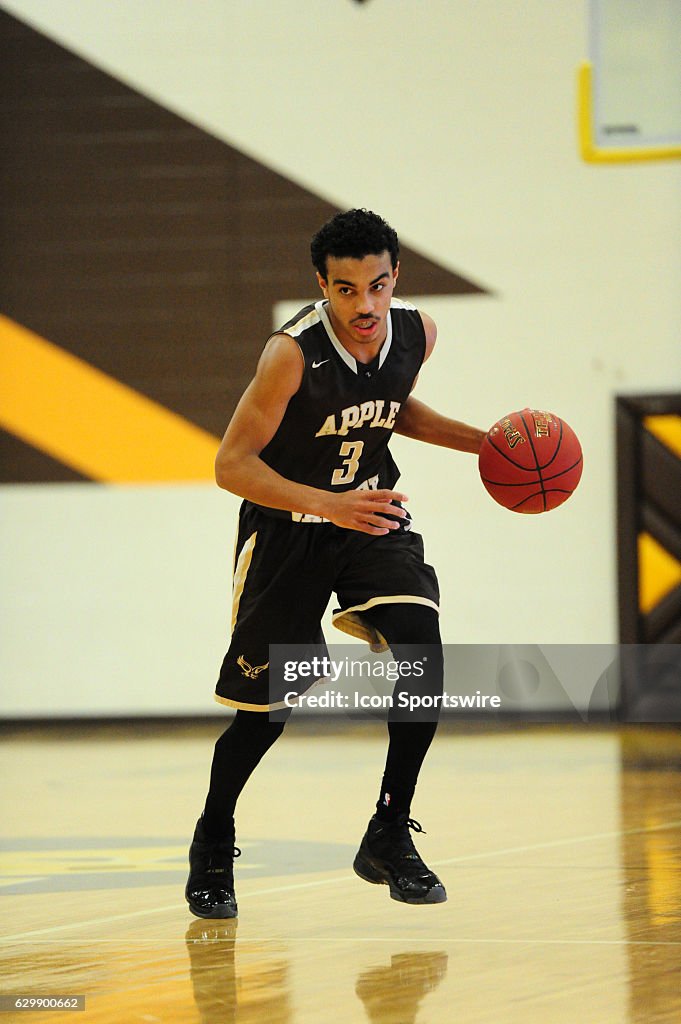 Apple Valley Eagles guard Tre Jones dribbles the ball up the court