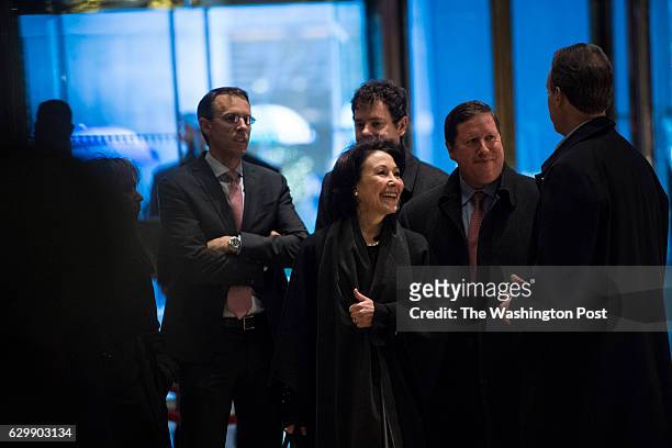 Safra Catz, CEO of Oracle, arrives at Trump Tower in New York, NY on Wednesday, Dec. 14, 2016.