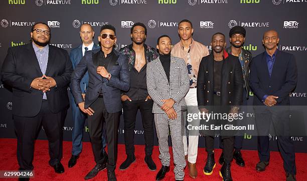 Chris Robinson, Jesse Collins, Bryshere Y. Gray, Woody McClain, Algee Smith, Keith Powere, Elijah Kelly Luke James and Stephen attend "The New...