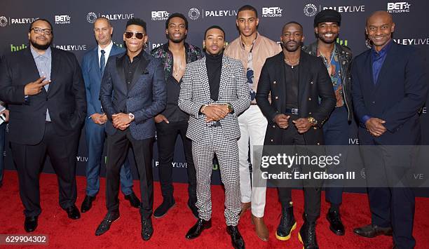 Chris Robinson, Jesse Collins, Bryshere Y. Gray, Woody McClain, Algee Smith, Keith Powere, Elijah Kelly Luke James and Stephen attend "The New...