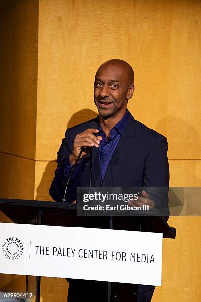 President Of Programming Stephen G. Hill speaks onstage at "The New Edition Story" at The Paley Center for Media on December 14, 2016 in Beverly...