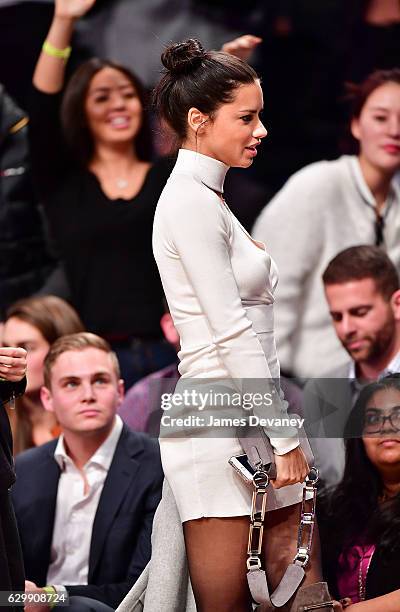 Adriana Lima attends Brooklyn Nets vs Los Angeles Lakers game at Barclays Center on December 14, 2016 in New York City.