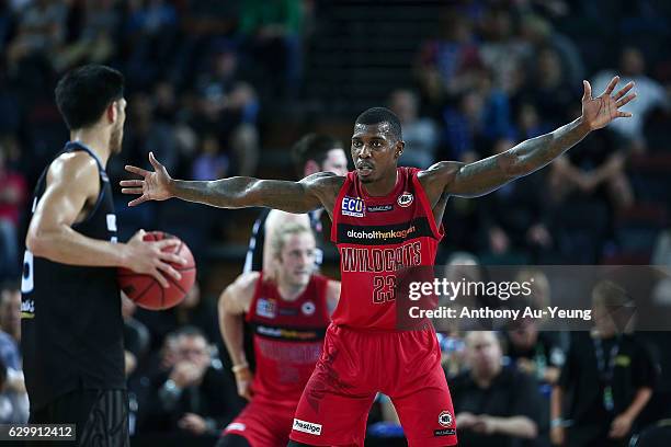 Casey Prather of the Wildcats in action during the round 11 NBL match between New Zealand Breakers and Perth Wildcats at Vector Arena on December 15,...