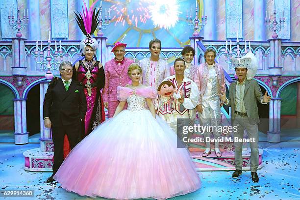 Jim Davidson, Paul O'Grady, Count Arthur Strong, Natasha J Barnes, Julian Clary, Paul Zerdin, Lee Mead, Nigel Havers and Cliff Richard pose backstage...