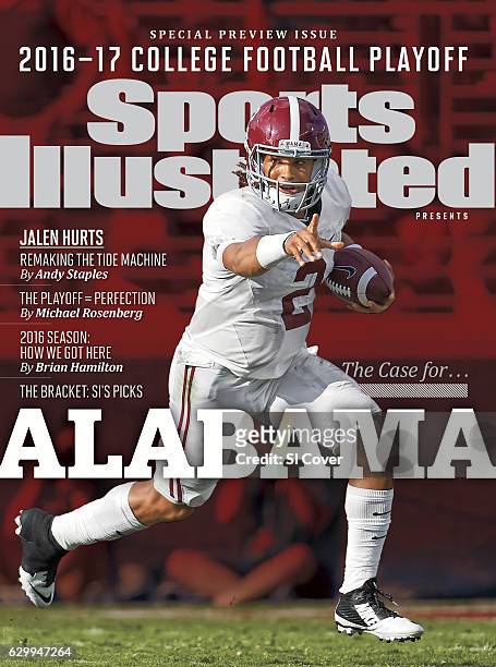 December 15, 2016 Sports Illustrated via Getty Images Presents Cover: College Football: Alabama QB Jalen Hurts in action vs Mississippi at...