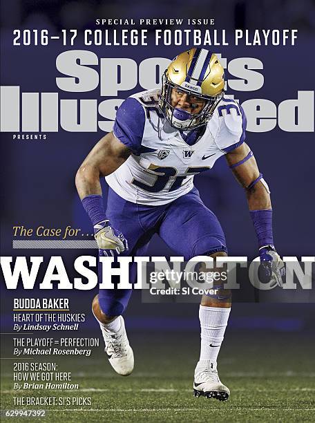 December 15, 2016 Sports Illustrated via Getty Images Presents Cover: College Football: Washington Budda Baker in action vs California at California...