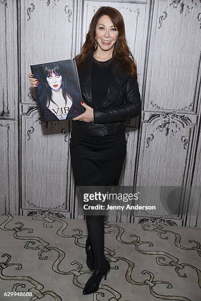 Cassandra Peterson attends AOL Build Series to discuss her iconic character Elvira, Mistress Of The Dark at AOL HQ on December 15, 2016 in New York...